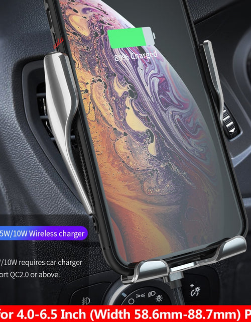 Load image into Gallery viewer, 10W Automatic Clamping Wireless Car Charger Mount For IPhone 14 13 12 11 XS XR 8 Fast Charging Phone Holder for Samsung S21 S20
